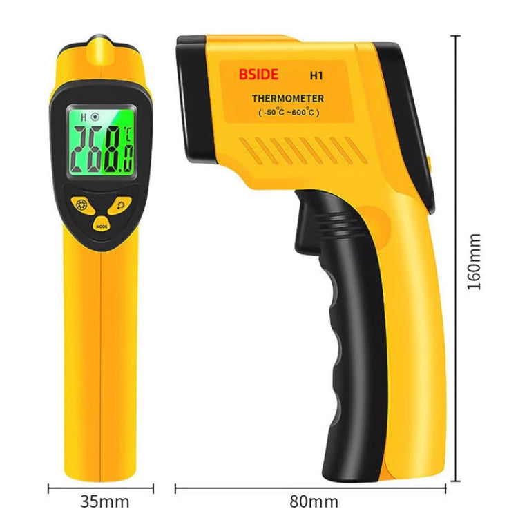 BSIDE H1 550 Degree Celsius Infrared Thermometer Handheld Non-Contact Thermometer - Thermostat & Thermometer by BSIDE | Online Shopping South Africa | PMC TechLife | Buy Now Pay Later Mobicred