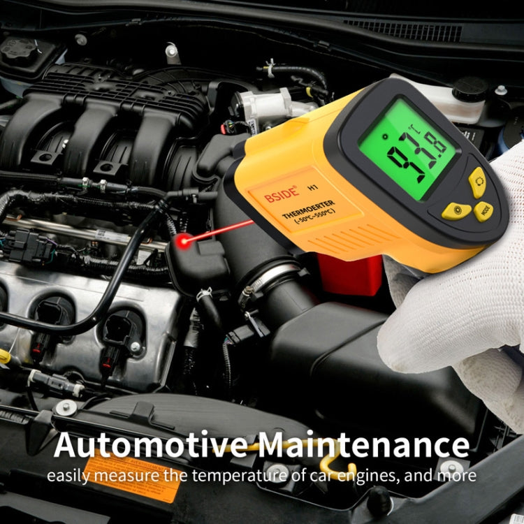 BSIDE H1 550 Degree Celsius Infrared Thermometer Handheld Non-Contact Thermometer - Thermostat & Thermometer by BSIDE | Online Shopping South Africa | PMC TechLife | Buy Now Pay Later Mobicred