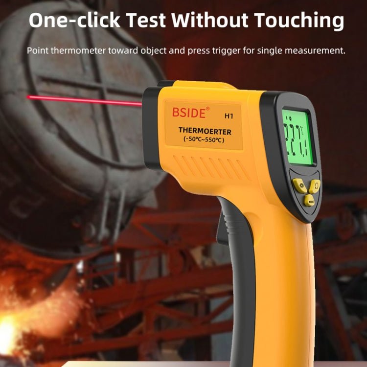 BSIDE H1 550 Degree Celsius Infrared Thermometer Handheld Non-Contact Thermometer - Thermostat & Thermometer by BSIDE | Online Shopping South Africa | PMC TechLife | Buy Now Pay Later Mobicred