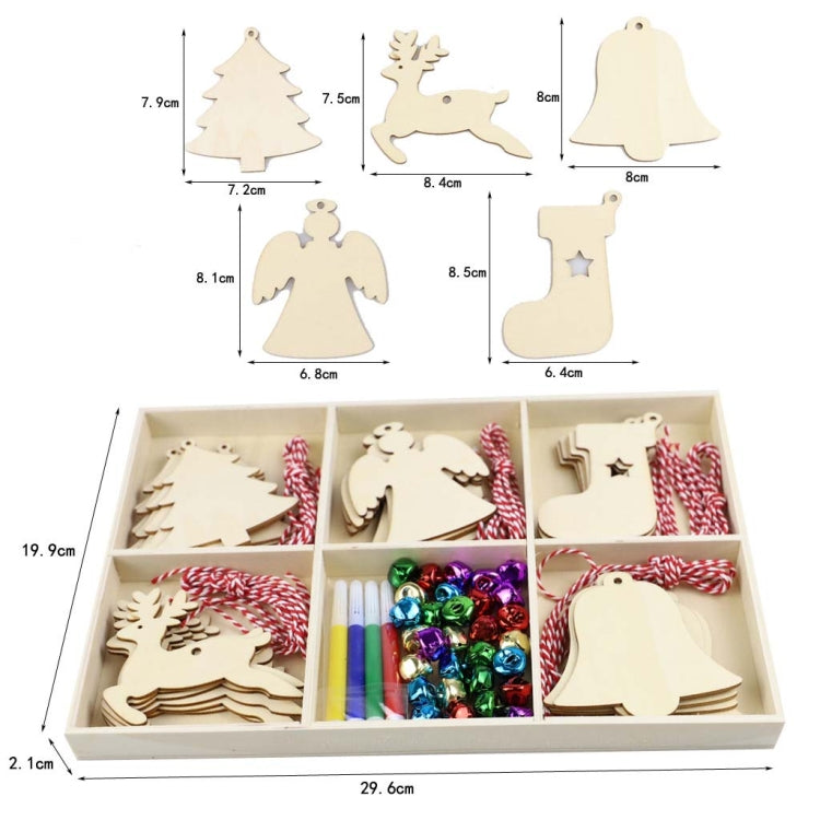 Christmas Creative DIY Decoration Gift Set  Handmade Wood Chip Pendant, Style:JM02039 - Ornaments by PMC TechLife | Online Shopping South Africa | PMC TechLife
