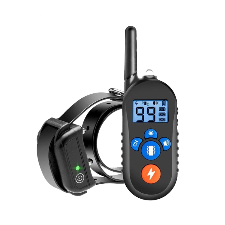 800m Remote Control Electric Shock Bark Stopper Vibration Warning Pet Supplies Electronic Waterproof Collar Dog Training Device, Style:556-1(EU Plug) - Training Aids by PMC TechLife | Online Shopping South Africa | PMC TechLife
