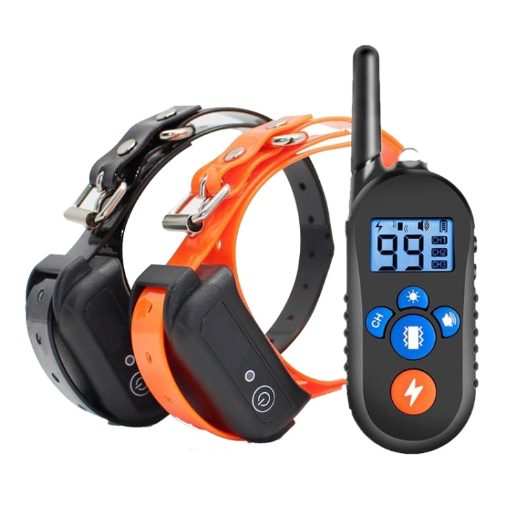 800m Remote Control Electric Shock Bark Stopper Vibration Warning Pet Supplies Electronic Waterproof Collar Dog Training Device, Style:556-2(US Plug) - Training Aids by PMC TechLife | Online Shopping South Africa | PMC TechLife