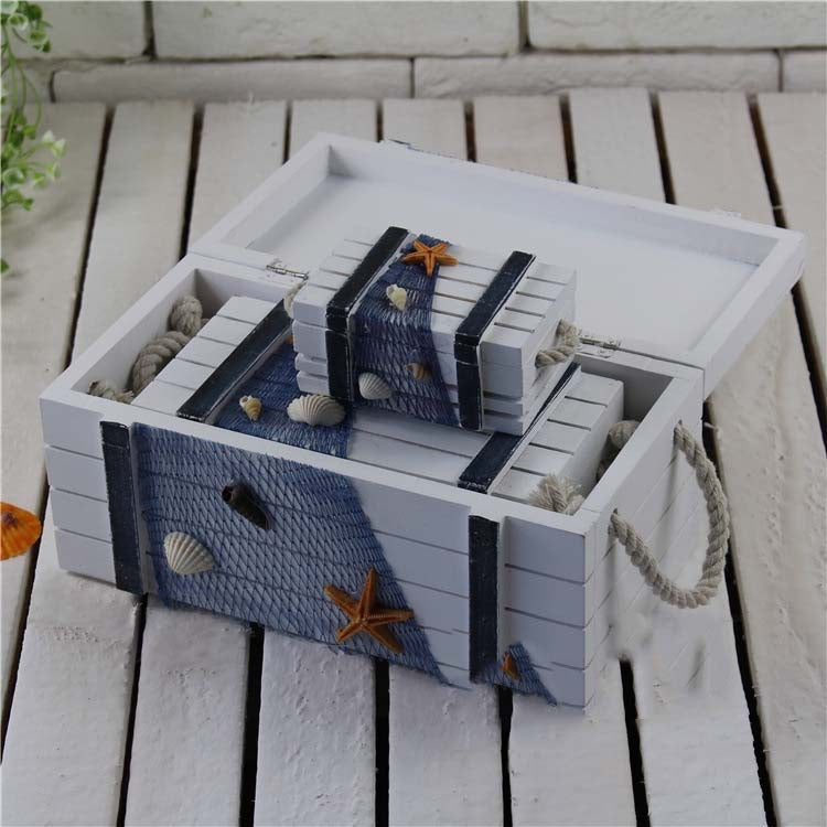 3 In 1 Wooden Storage Box Jewelry Boxes Wooden Box Decoration(Gray Set) - free shipping - PMC TechLife - Order now!