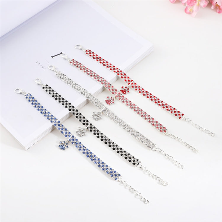 Pet Collar Diamond Elastic Cat And Dog Necklace Jewelry, Size:S(Red White) - free shipping - PMC TechLife - Order now!