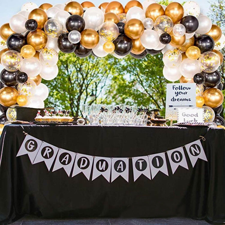 Classic Black Gold Latex Balloon Set Birthday Party Balloon Chain Room Decoration Set - free shipping - PMC TechLife - Order now!