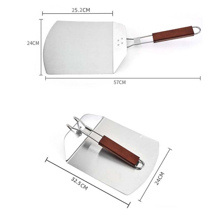 Stainless Steel Folding Pizza Spatula Square Cake Transfer Spatula Baking Tools - Baking Pastry Tools by PMC TechLife | Online Shopping South Africa | PMC TechLife