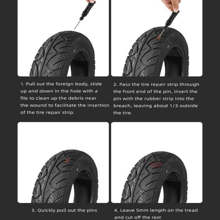 CYCLINGBOX Mountain Bike Vacuum Aluminum Alloy Tire Repair Tool Bicycle Repair Integrated Storage Design Tool(Black) - Maintenance tools by CYCLINGBOX | Online Shopping South Africa | PMC TechLife | Buy Now Pay Later Mobicred