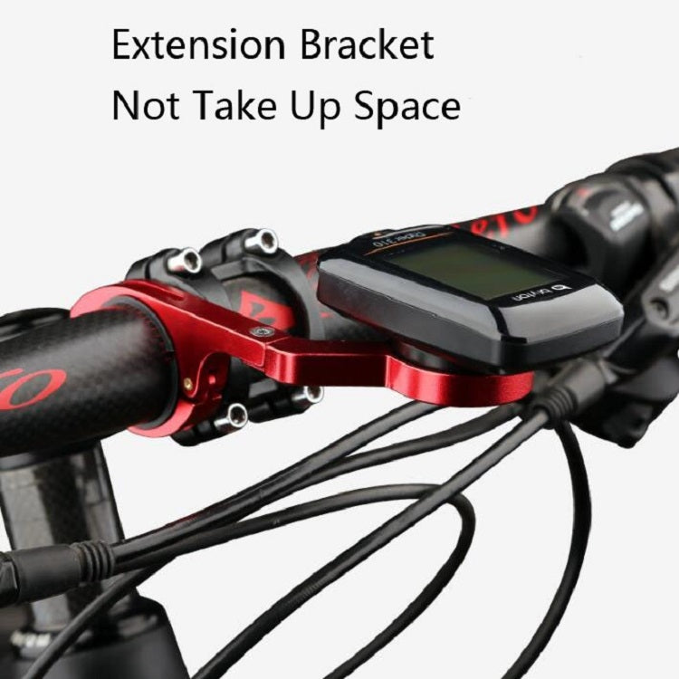 Bicycle Mountain Bike Aluminum Alloy Code Table Stand Universal Code Table Extension Flashlight Bracket(Black) - Holders by PMC TechLife | Online Shopping South Africa | PMC TechLife