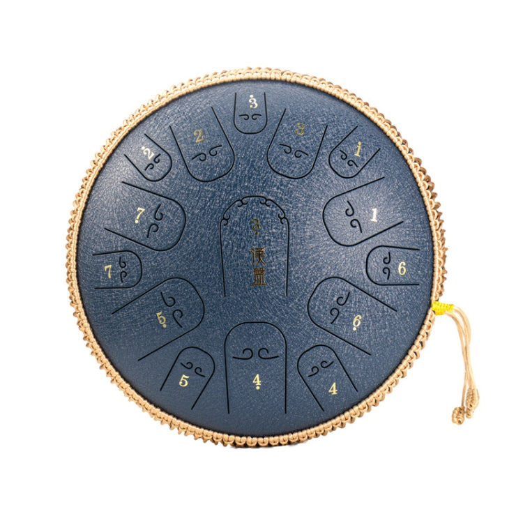 15-Tone Ethereal Drum 14-Inch Steel Tongue Drum Hollow Drum Sanskrit Drummer Disc(Navy Blue) - Percussion Accessories by PMC TechLife | Online Shopping South Africa | PMC TechLife | Buy Now Pay Later Mobicred