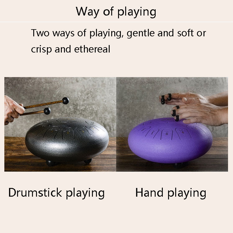 15-Tone Ethereal Drum 14-Inch Steel Tongue Drum Hollow Drum Sanskrit Drummer Disc(Navy Blue) - Percussion Accessories by PMC TechLife | Online Shopping South Africa | PMC TechLife | Buy Now Pay Later Mobicred