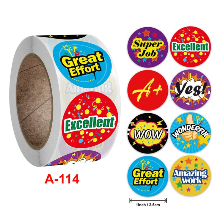 Children Toy Reward Stickers Office Stationery Decoration Label Sealing Sticker, Size: 2.5cm / 1inch(A-114) - Tape & Solid glue by PMC TechLife | Online Shopping South Africa | PMC TechLife