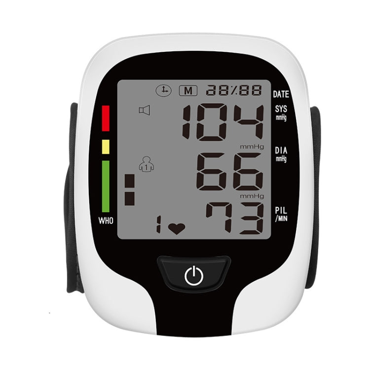 Wrist Type Electronic Blood Pressure Monitor Home Automatic Wrist Type Blood Pressure Measurement, Style: No Voice Announcement(White English) - free shipping - PMC TechLife - Order now!