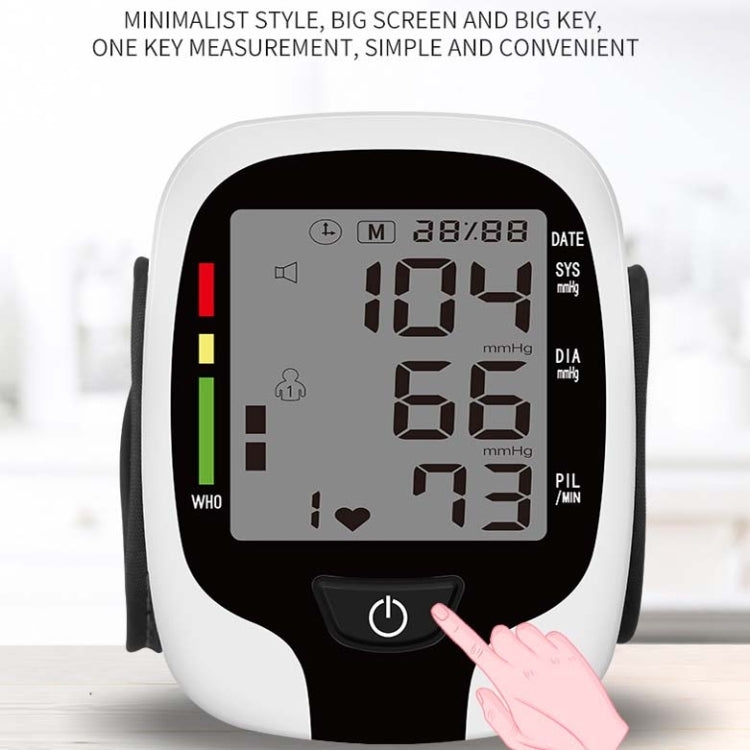 Wrist Type Electronic Blood Pressure Monitor Home Automatic Wrist Type Blood Pressure Measurement, Style: No Voice Announcement(White English) - free shipping - PMC TechLife - Order now!