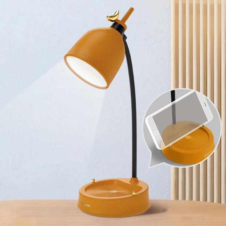 GIVELONG Forest Bird LED Touch Usb Table Lamp With Mobile Phone Holder Bedroom Bedside Night Light(GL363-2 Yellow) - free shipping - PMC TechLife - Order now!