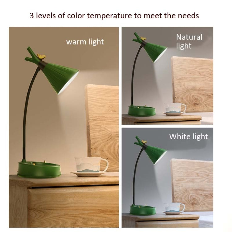 GIVELONG Forest Bird LED Touch Usb Table Lamp With Mobile Phone Holder Bedroom Bedside Night Light(GL363-2 Yellow) - free shipping - PMC TechLife - Order now!