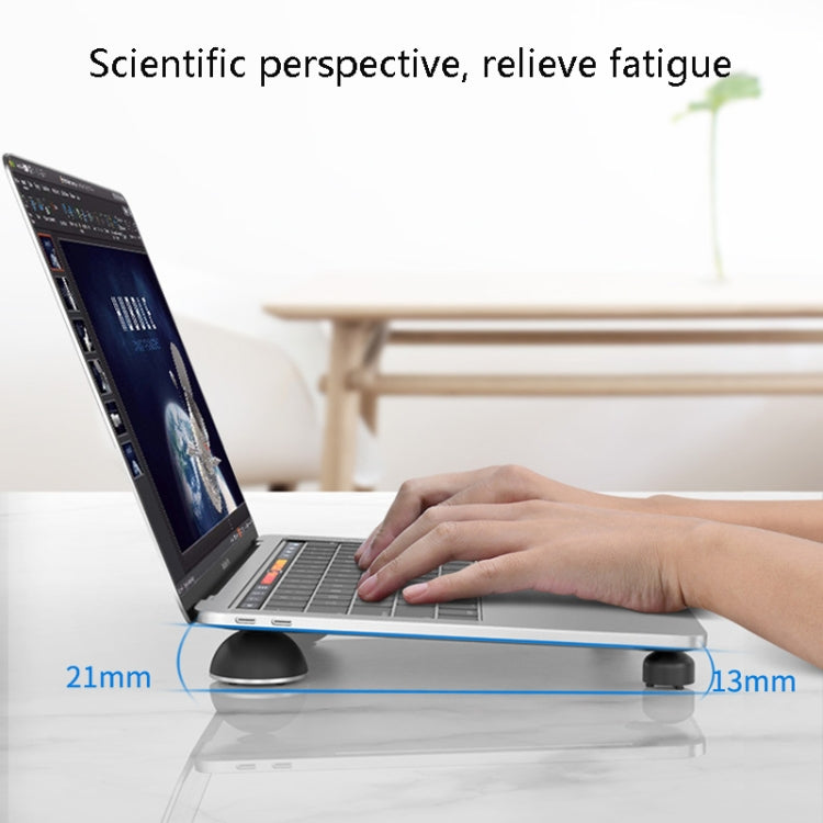 Suohuang SH-1029 Aluminum Portable Bracket Foot Pad for MacBook, Laptop(Black) - Laptop Stand by Suohuang | Online Shopping South Africa | PMC TechLife | Buy Now Pay Later Mobicred