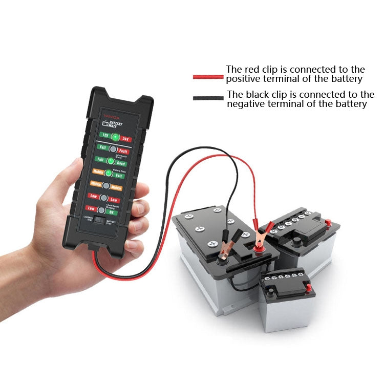 YAWOA BM410 Storage Battery Tester 12V/24V Load Test LED Smart Car Battery Tester Clip - Electronic Test by PMC TechLife | Online Shopping South Africa | PMC TechLife | Buy Now Pay Later Mobicred