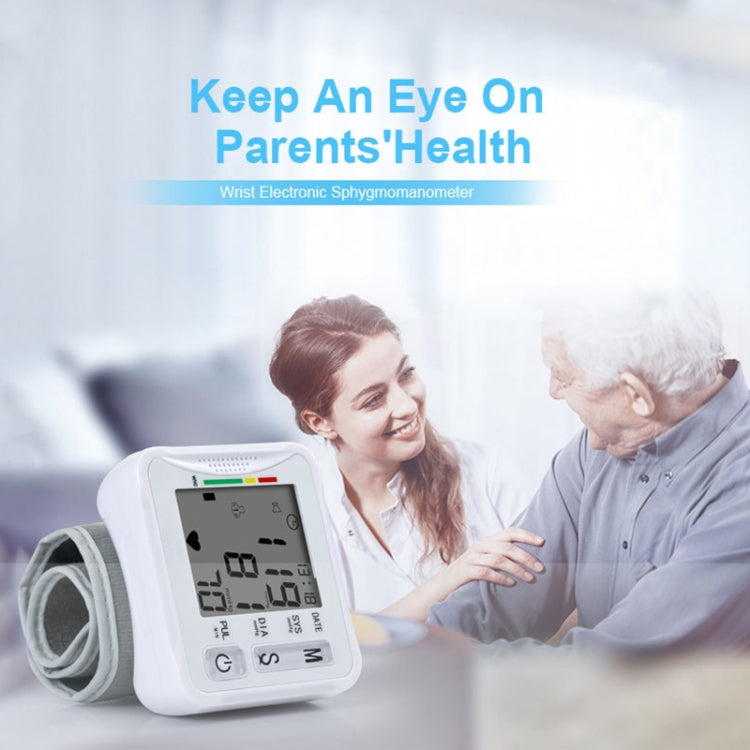 KWL-W01 Home Automatic Smart Wrist Electronic Sphygmomanometer, Style: English With Voice(White) - Sphygmomanometer by PMC TechLife | Online Shopping South Africa | PMC TechLife