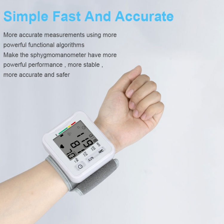 KWL-W01 Home Automatic Smart Wrist Electronic Sphygmomanometer, Style: English With Voice(White) - Sphygmomanometer by PMC TechLife | Online Shopping South Africa | PMC TechLife