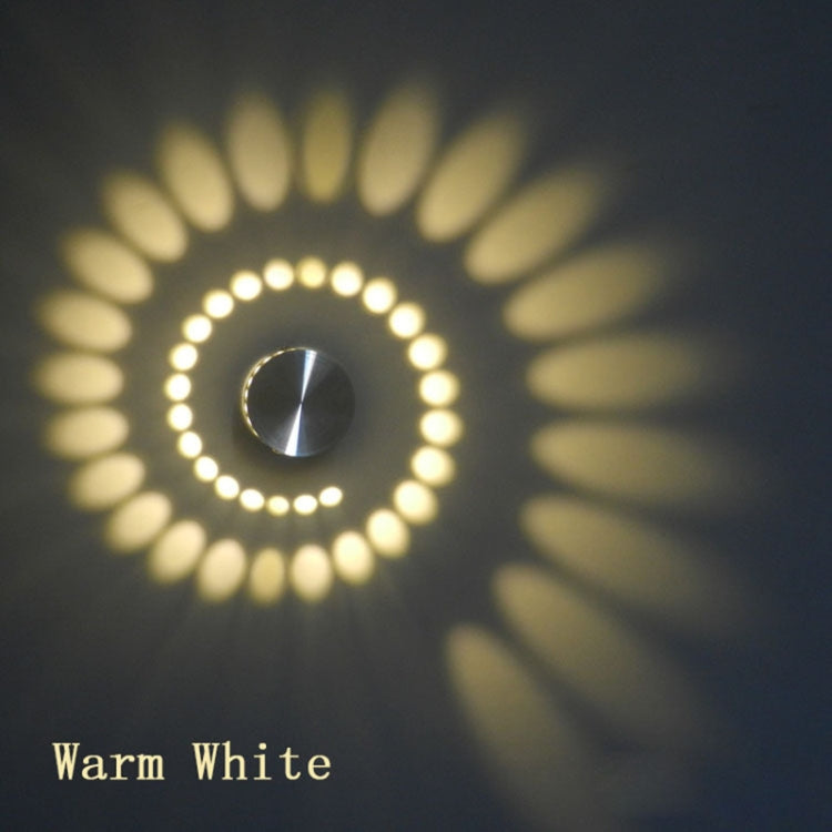 3W Modern Interior Creative Spiral Round Wall Lamp for Club, KTV, Corridor, Aisle, Background Wall Decoration Lamp Wall Mounted(Blue Light) -  by PMC TechLife | Online Shopping South Africa | PMC TechLife