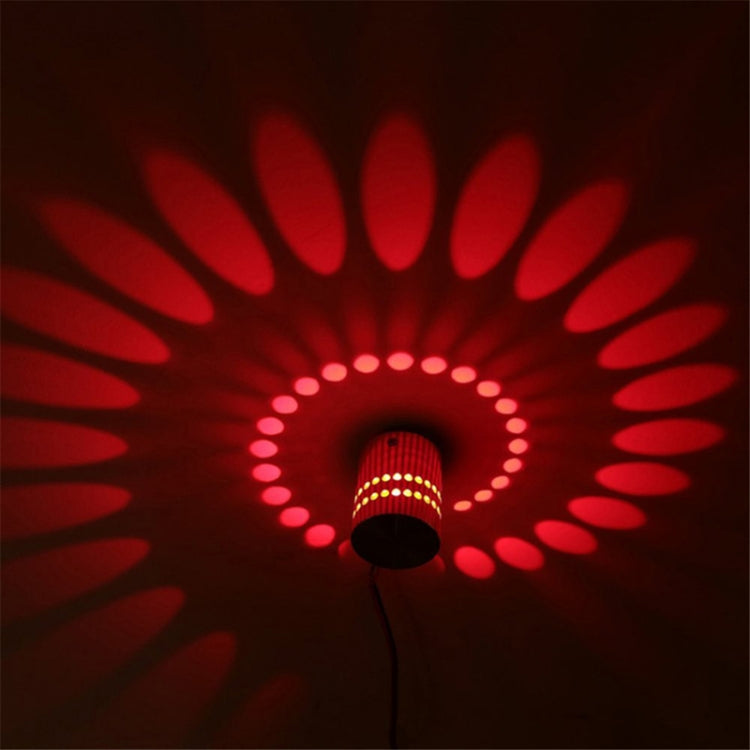 3W Modern Interior Creative Spiral Round Wall Lamp for Club, KTV, Corridor, Aisle, Background Wall Decoration Lamp Wall Mounted(Warm White Light) -  by PMC TechLife | Online Shopping South Africa | PMC TechLife