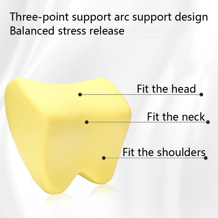 Car Headrest Pillow Neck Pillow Car Memory Foam Cervical Pillow Interior Supplies(Black Brown Edge) - Seat Accessories by PMC TechLife | Online Shopping South Africa | PMC TechLife