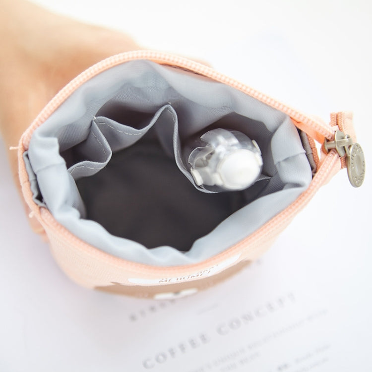 Corduroy Retractable Drop-Down Pencil Case Student Stationery Storage Bag(Gray Cat) - Pen Holder by PMC TechLife | Online Shopping South Africa | PMC TechLife