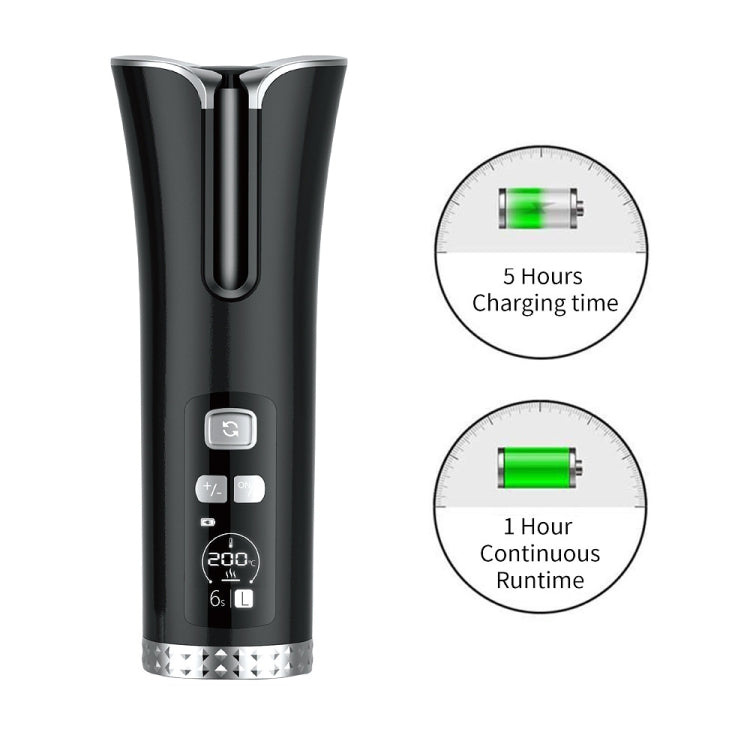 USB Charging Automatic Rotating Curling Iron Portable Wireless Travel Curling Iron(Black) - Hair Curler by PMC TechLife | Online Shopping South Africa | PMC TechLife