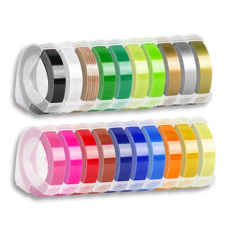 CIDY 9mm 3D Embossed Manual Label Tape, Suitable Label Machine DYMO1610 / Motex1540 Sticker Printer(Pink 3D-PK25) - free shipping - PMC TechLife - Order now!