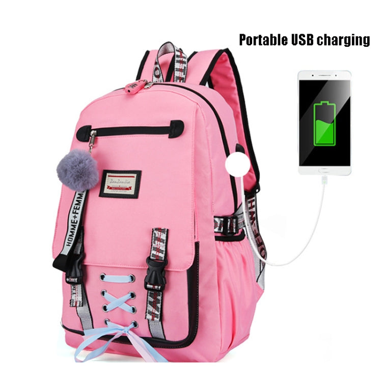 Sports and Leisure USB Charging Anti-Theft Backpack(green) - Double-shoulder Bags by PMC TechLife | Online Shopping South Africa | PMC TechLife