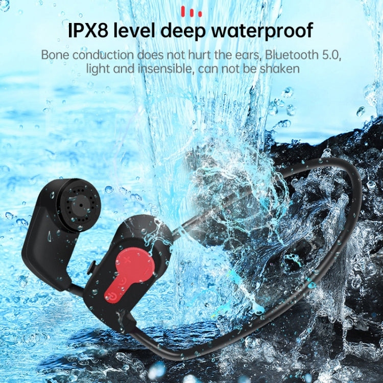 K3 Bone Conduction Bluetooth 5.0 Wireless Headphones Waterproof Headphones 16GB RAM(Blue) - Bluetooth Earphone by PMC TechLife | Online Shopping South Africa | PMC TechLife