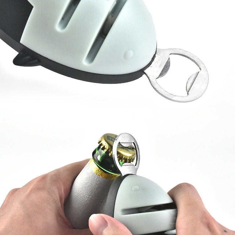 Multi-Function Fish Shape Knife Sharpener Tool Holder Diamond Tungsten Steel Knife Sharpener(Black) - Knife Sharpener by PMC TechLife | Online Shopping South Africa | PMC TechLife