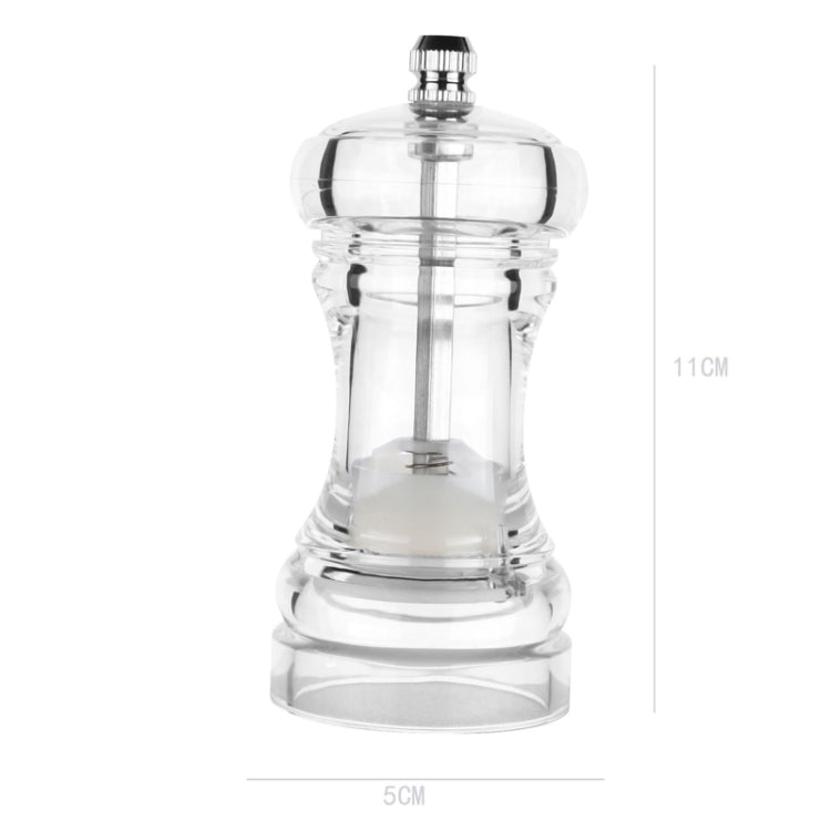 Acrylic Transparent Pepper Grinder Manual Pepper Grinder Ceramic Core Multi-Purpose Seasoning Bottle, Specification: 4 Inch - Stirrer & Squeezer by PMC TechLife | Online Shopping South Africa | PMC TechLife