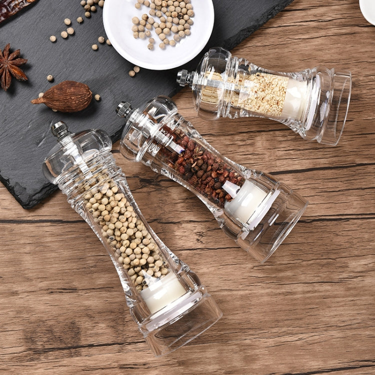 Acrylic Transparent Pepper Grinder Manual Pepper Grinder Ceramic Core Multi-Purpose Seasoning Bottle, Specification: 4 Inch - Stirrer & Squeezer by PMC TechLife | Online Shopping South Africa | PMC TechLife