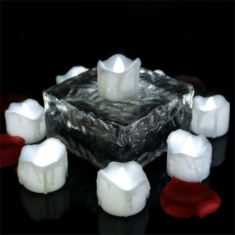 12 PCS/Box  LED Candle Electronic Tea Wax Simulation Tears Electronic Candle Light Wedding Decoration Candle Light(Warm White) - Candles & Candle Holders by PMC TechLife | Online Shopping South Africa | PMC TechLife