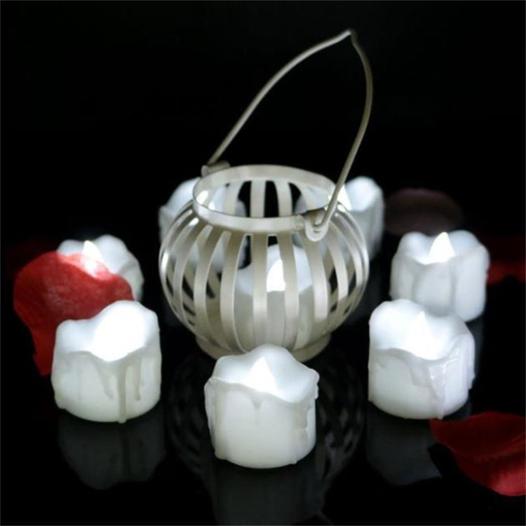 12 PCS/Box  LED Candle Electronic Tea Wax Simulation Tears Electronic Candle Light Wedding Decoration Candle Light(Warm White) - Candles & Candle Holders by PMC TechLife | Online Shopping South Africa | PMC TechLife