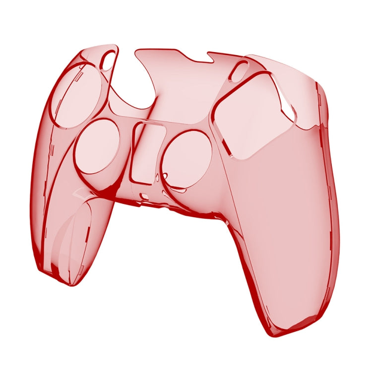 KJH PS5-002 Game Controller Crystal Shell Wireless Controller Protective Shell Cover PC Transparent Protective Hard Shell For PS5(Transparent Red) - Cases by KJH | Online Shopping South Africa | PMC TechLife