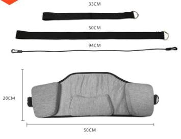 Fashion Portable Neck Pain Relief Relaxing Hammock Neck Massager Foam Napping Sleeping Pillow Cushion for Home Office(Black+Dark Grey) - Massage & Relaxation by PMC TechLife | Online Shopping South Africa | PMC TechLife