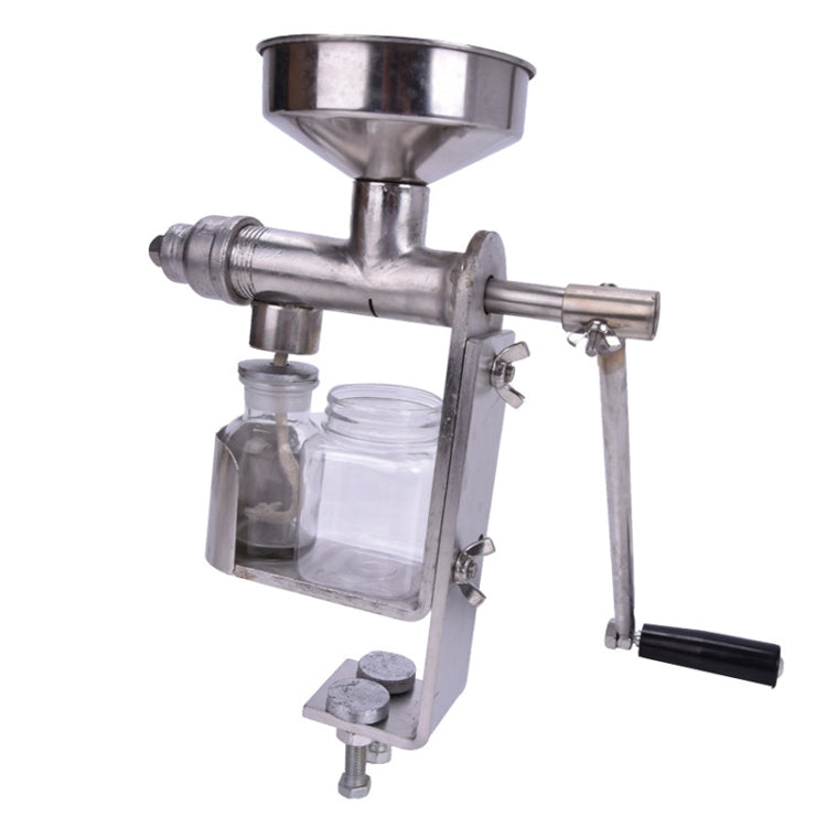 Manual Peanut Nuts Seeds Oil Press Expeller Oil Extractor Machine(Silver) - Stirrer & Squeezer by PMC TechLife | Online Shopping South Africa | PMC TechLife