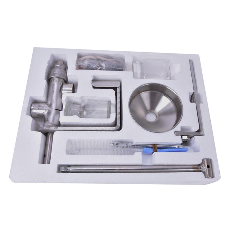 Manual Peanut Nuts Seeds Oil Press Expeller Oil Extractor Machine(Silver) - Stirrer & Squeezer by PMC TechLife | Online Shopping South Africa | PMC TechLife