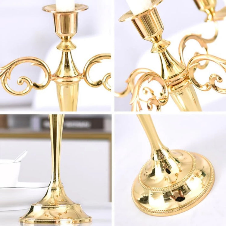 Retro Candlestick Home Decoration Living Room Cafe Theme Restaurant Jewelry Candlelight Dinner Props Gifts, Style:Silver-5 Arms - free shipping - PMC TechLife - Order now!