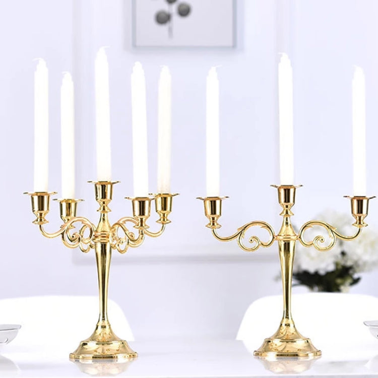 Retro Candlestick Home Decoration Living Room Cafe Theme Restaurant Jewelry Candlelight Dinner Props Gifts, Style:Silver-5 Arms - free shipping - PMC TechLife - Order now!