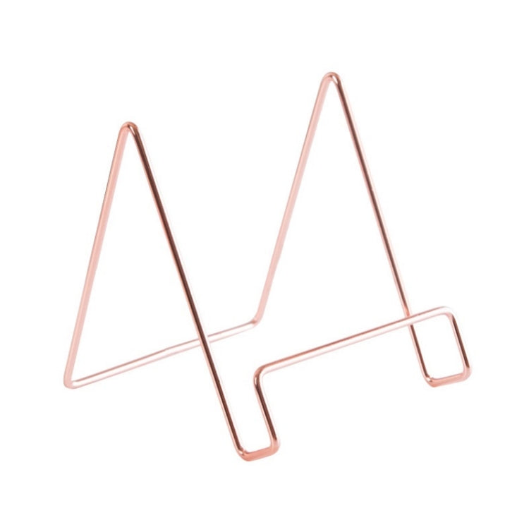 4 PCS Desktop Iron Art Plating Bracket for iPad / CD Display / Cookbook / Plate(Rose Gold) - Desktop Holder by PMC TechLife | Online Shopping South Africa | PMC TechLife