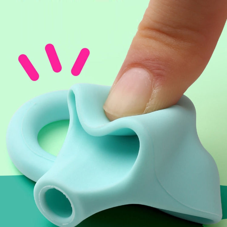 10pcs Children Calligraphy Posture Correction Grip Pen Tool Silicone Three-Finger Pencil Case, Random Colour Delivery - Corrector by PMC TechLife | Online Shopping South Africa | PMC TechLife