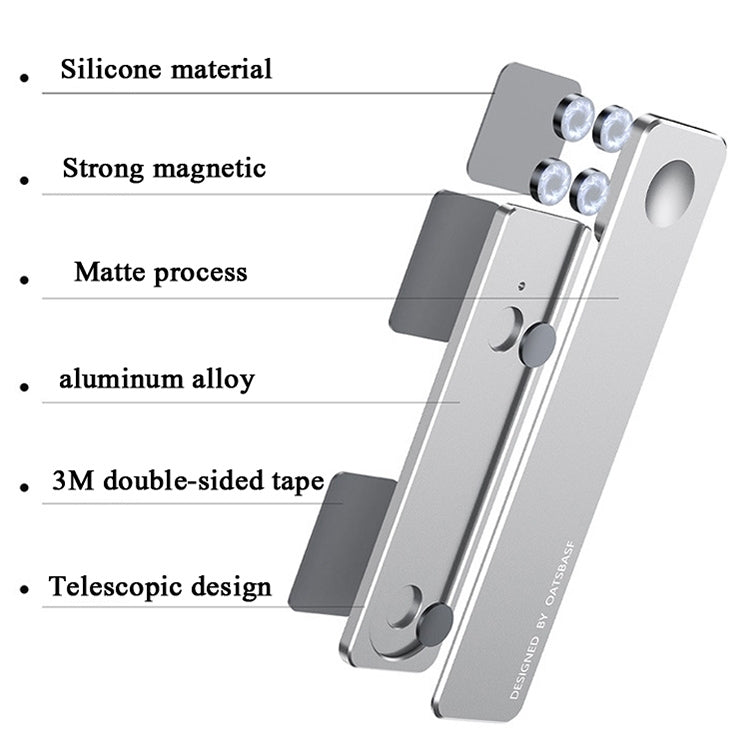 Oatsbasf  Mobile Phone Computer Sync Screen Aluminum Alloy Bracket Computer Expansion Bracket(Silver) - Hand-Sticking Bracket by OATSBASF | Online Shopping South Africa | PMC TechLife