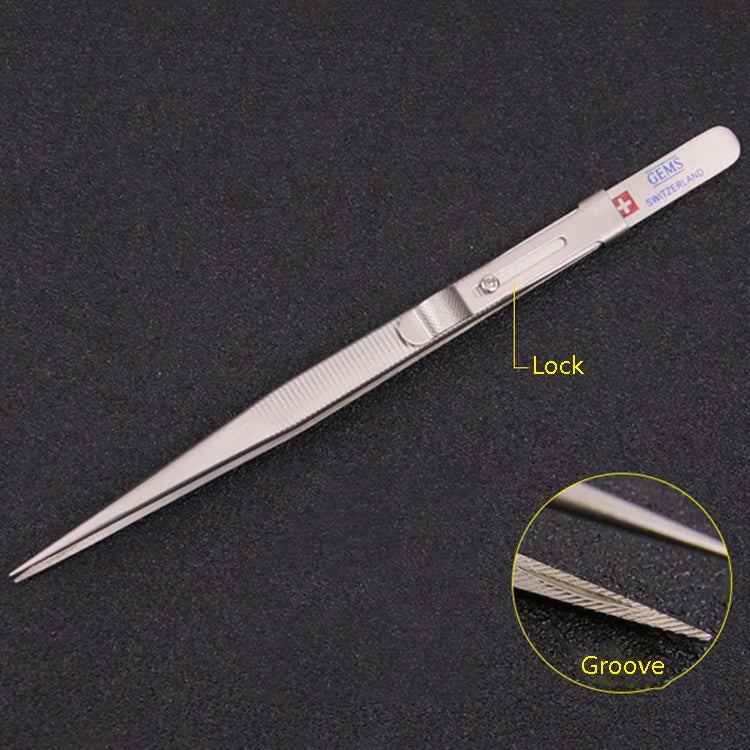 Non-Slip Diamond Tweezers Jewelry Tweezers Elastic Stainless Steel Gem Diamond Clips Durable Tools Tweezers With Slot and Lock - free shipping - PMC TechLife - Order now!