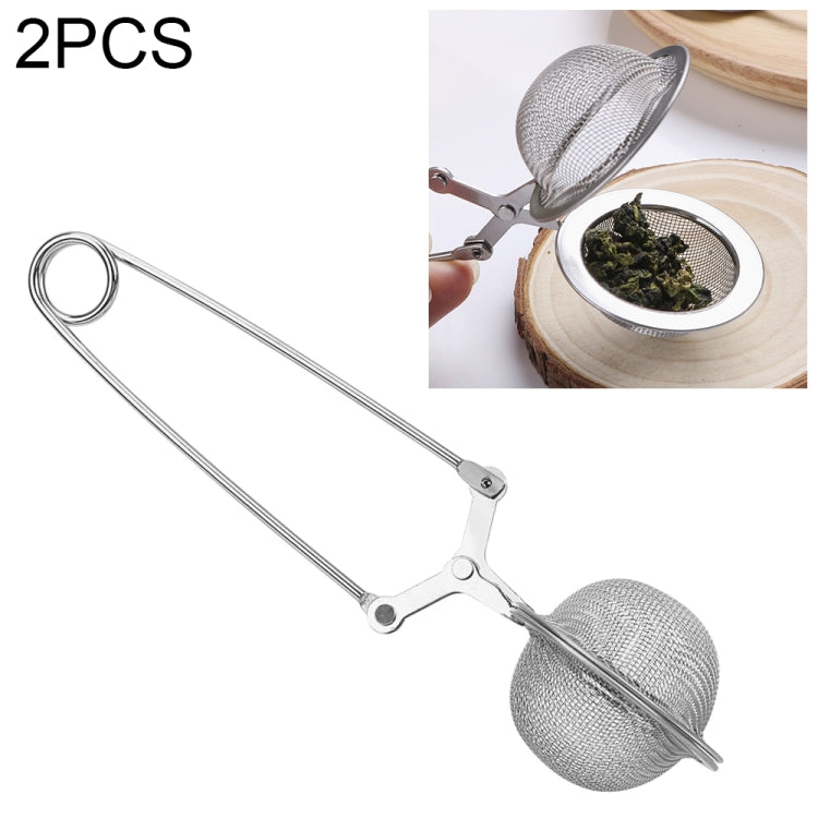 2 PCS Stainless Steel Sphere Mesh Tea Strainer Coffee Herb Spice Filter Tea Infuser - Tea Strainers by PMC TechLife | Online Shopping South Africa | PMC TechLife