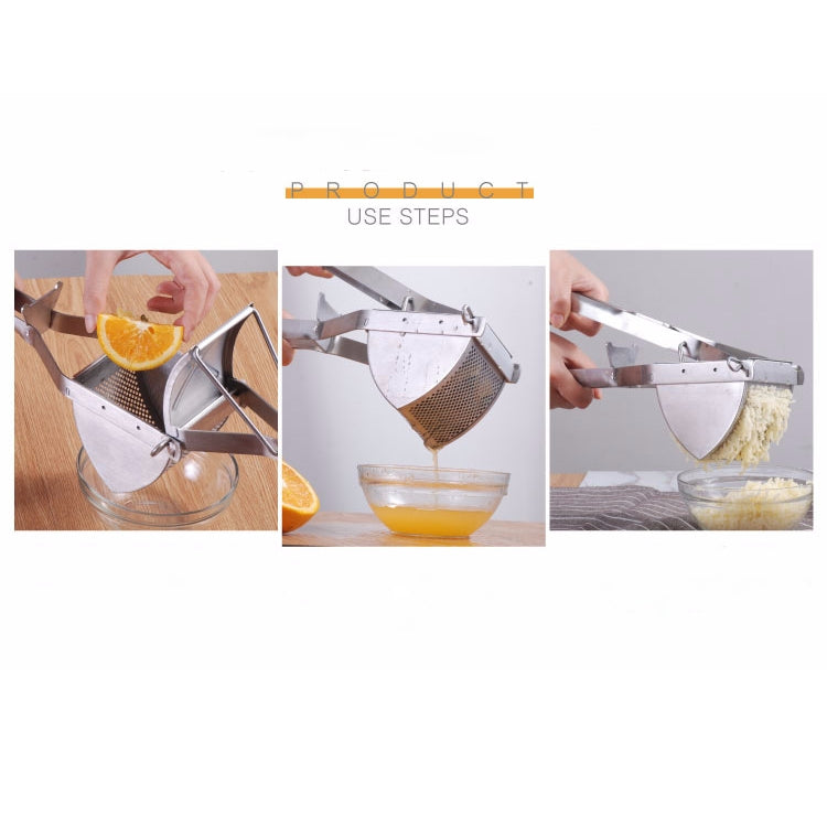 Manual Potato Masher Stainless Steel Mashed Potato Fruit Juicer - Stirrer & Squeezer by PMC TechLife | Online Shopping South Africa | PMC TechLife