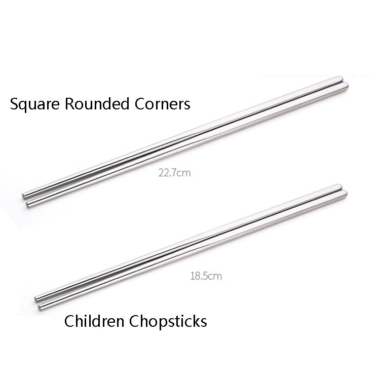 1 Pairs 304 Stainless Steel Chopsticks Non-Slip Tableware Adult Chopsticks - Cutlery Sets by PMC TechLife | Online Shopping South Africa | PMC TechLife