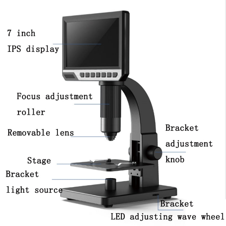 2000X 7 Inch Microbial Cell Observation Microscope Electronic Digital Magnifying Glass - free shipping - PMC TechLife - Order now!